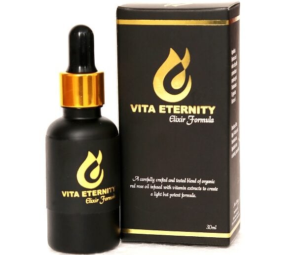 Vita Eternity Elixir Formula bottle and packaging.