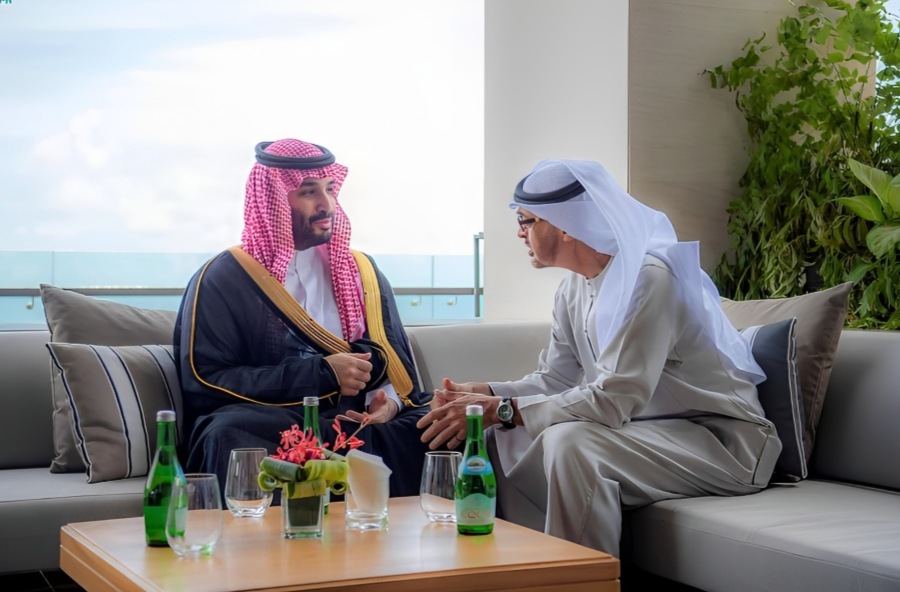 رئيس الإمارات يلتقي وليّ العهد السعودي على هامش “قمة العشرين”