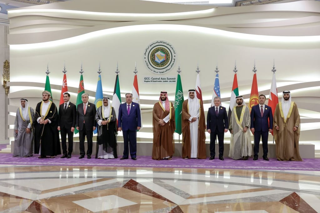 Group photo at GCC-Central Asia Summit in Saudi Arabia.