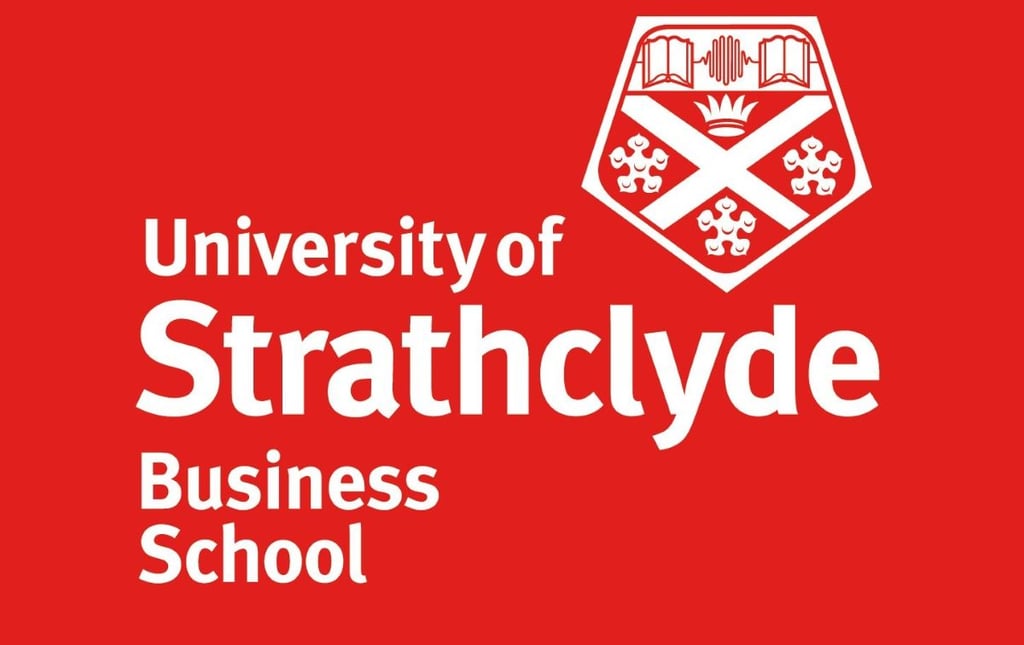 University of Strathclyde Business School logo with crest.