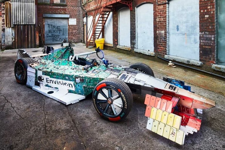 Lazerian's eco-friendly racing car puts electronic waste on the fast track