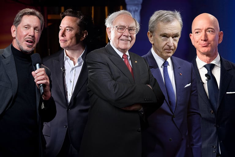 أغنى 5 رجال في العالم تتضاعف ثرواتهم بـ114 في المئة منذ 2020