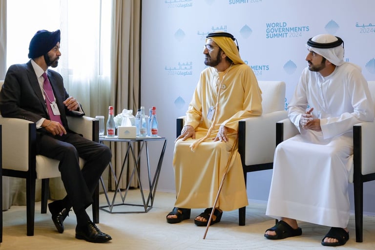 WGS 2024: Mohammed bin Rashid meets World Bank Group's Ajay Banga