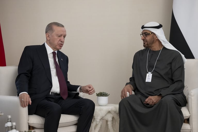 WGS 2024: UAE and Turkish Presidents discuss enhancing bilateral relations