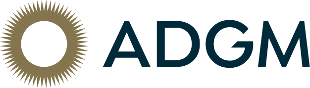 Sun logo and ADGM letters on white background.