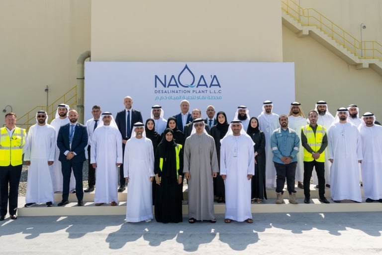 الإمارات ترتقي بموارد المياه المستدامة بافتتاح محطة "نقاء" لتحلية مياه البحر بنظام التناضح العكسي
