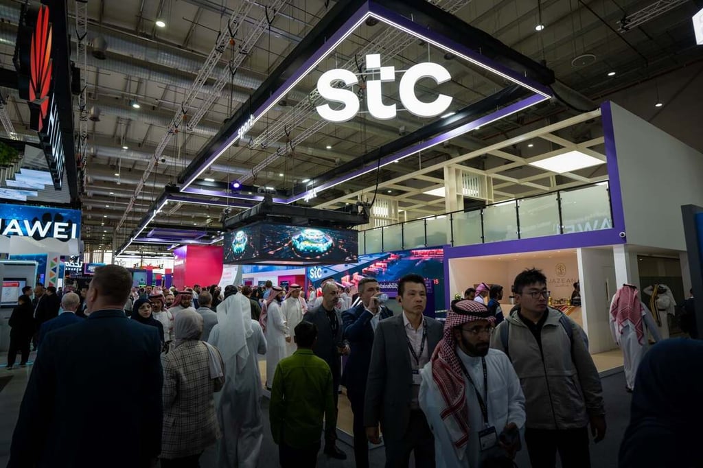 The stc group pavilion at LEAP 2024 in Saudi Arabia.