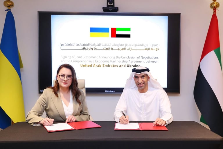 UAE, Ukraine finalize CEPA terms to increase non-oil foreign trade
