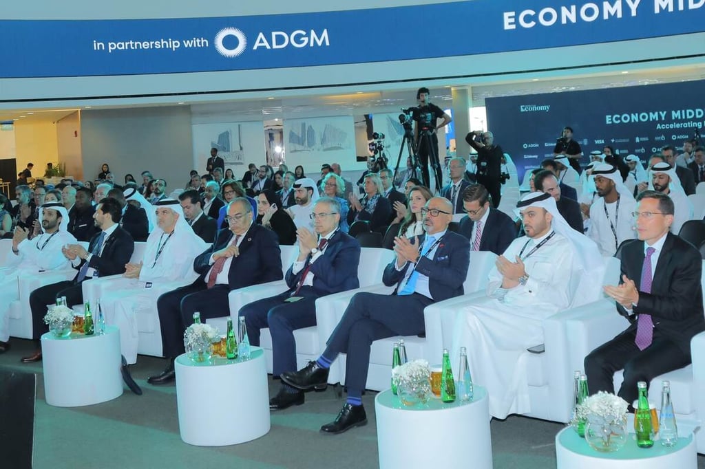 Distinguished guests at the Economy Middle East Summit in Abu Dhabi.