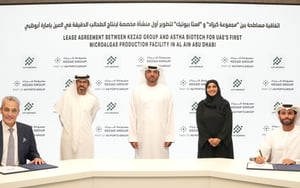 Abu Dhabi's KEZAD, Astha Biotech sign lease agreement for $12 million microalgae plant in the emirate