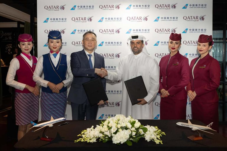 Qatar Airways, China Southern Airlines ink agreement to enhance travel options, boost cargo