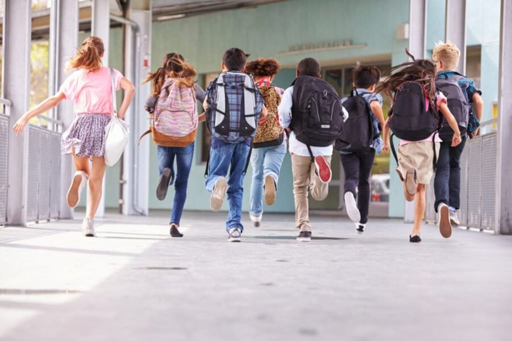 Children going to school