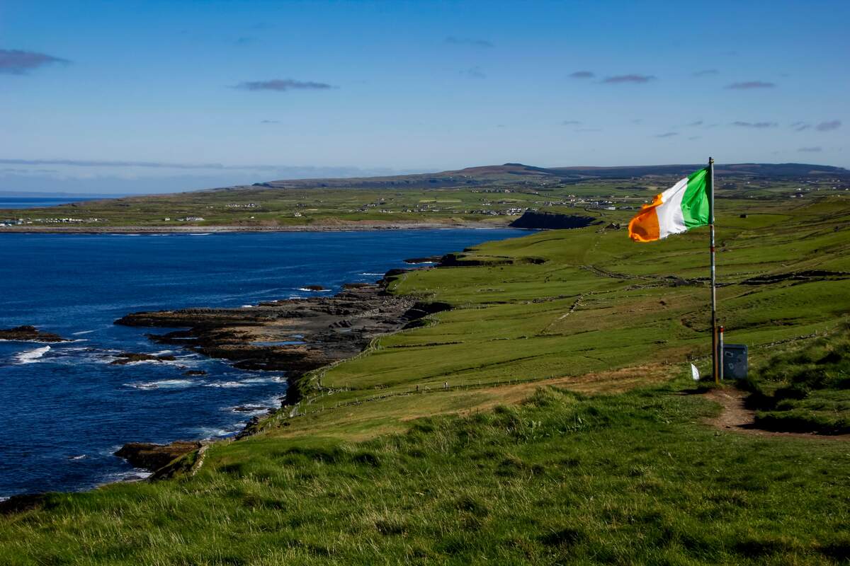 A general view of a hiking trail in Ireland