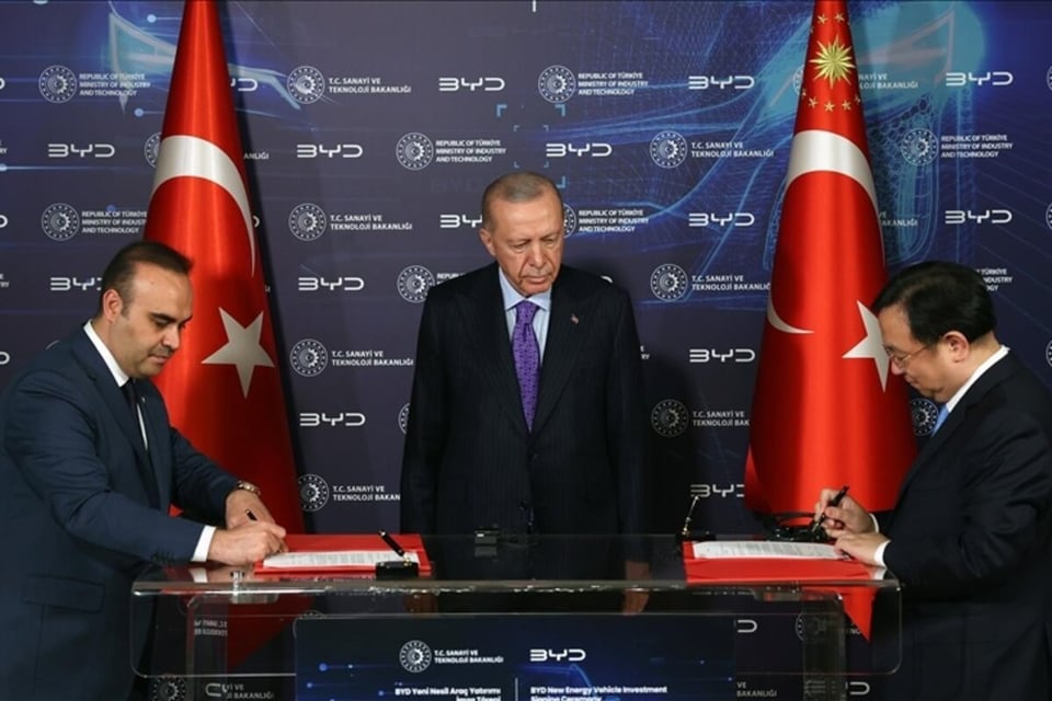 World’s largest EV producer BYD to build $1 billion factory in Türkiye