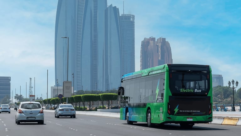 Abu Dhabi launches green bus service: Clean hydrogen and electric vehicles now on Route 65 in Al Reem Island 