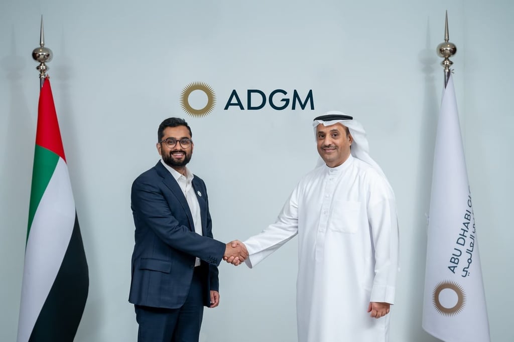 ADGM's Arvind Ramamurthy with PGIM's Mohammed Abdulmalek