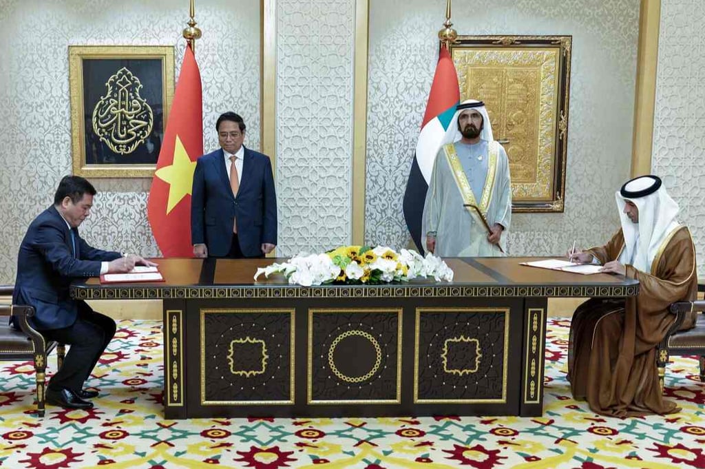 Sheikh Mohammed and Vietnam PM discuss enhancing bilateral cooperation, sign CEPA