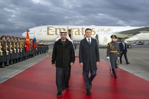 UAE President Sheikh Mohamed arrives in Moscow on official visit