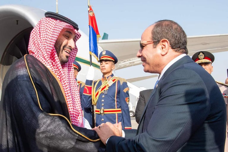 Saudi Arabia's Crown Prince Mohammed bin Salman visits Egypt, holds talks with El-Sisi