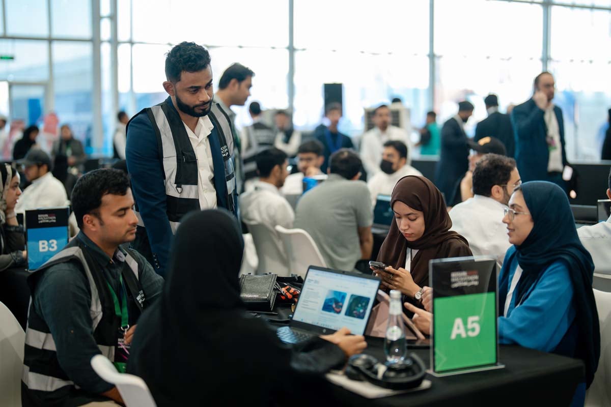 Participants at the proptech hackathon organized by ROSHN