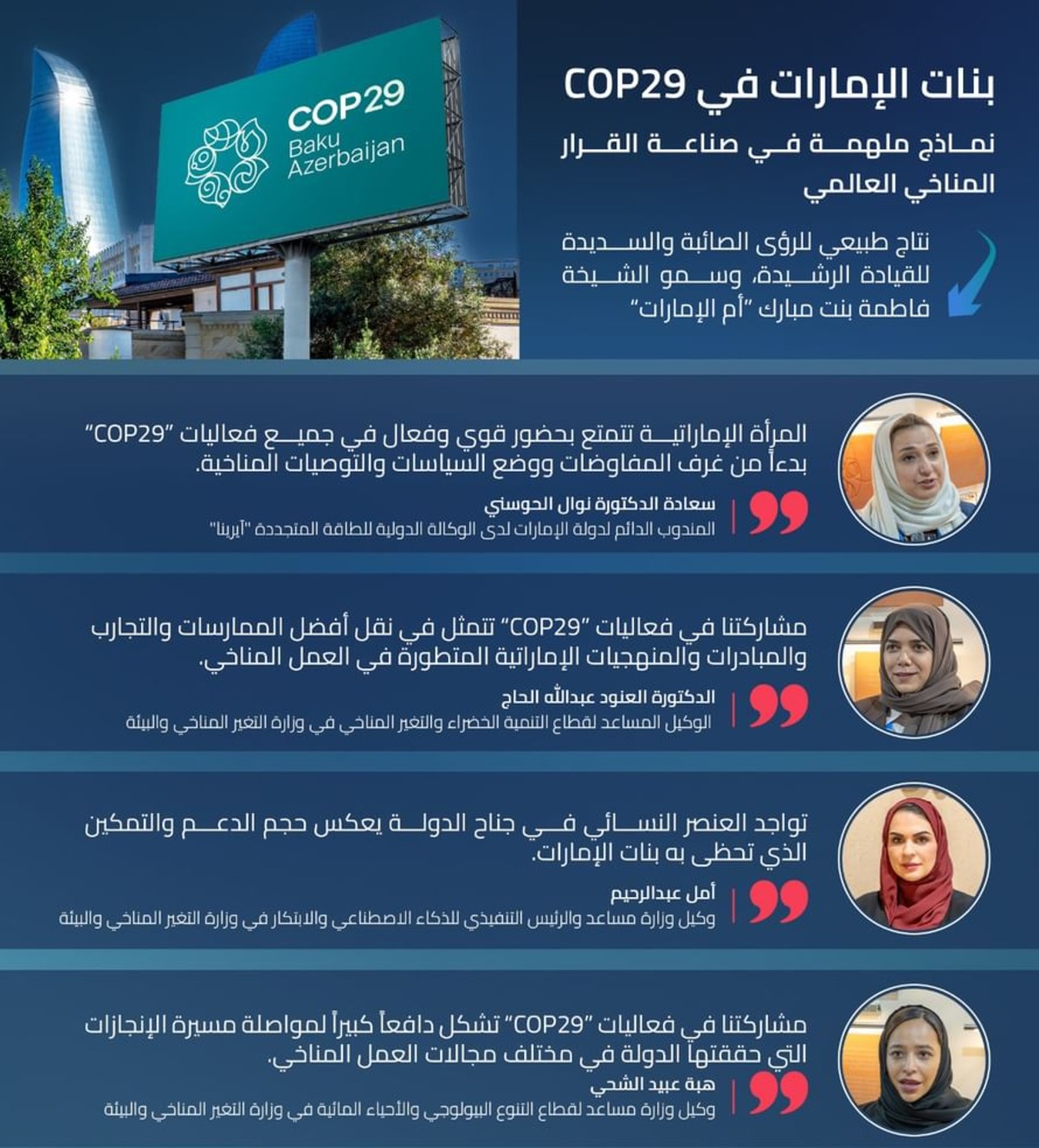 UAE COP29 women