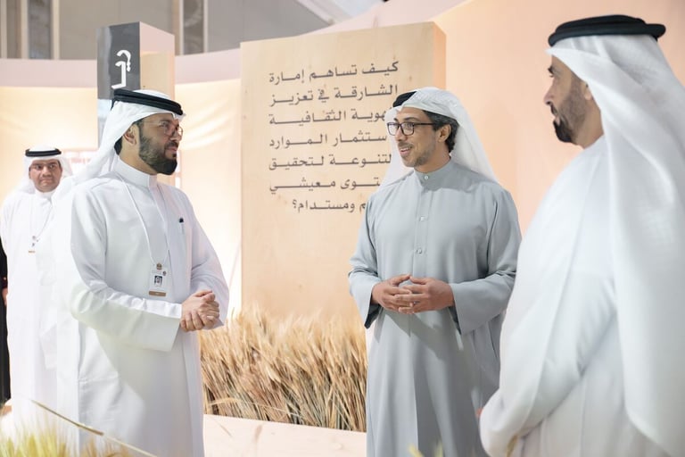 Sheikh Mansour bin Zayed tours interactive exhibits at UAE Government Annual Meetings 2024