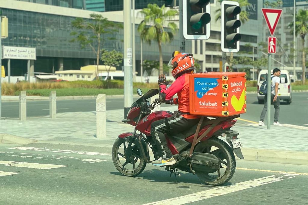 A talabat delivery rider