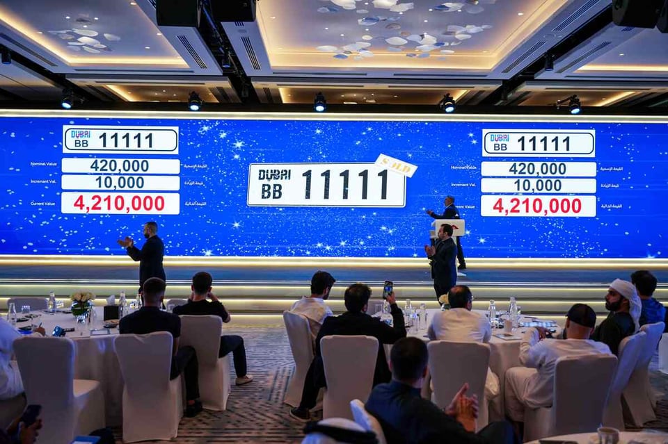 Dubai’s exclusive number plates auction sets record high revenues of $22.10 million