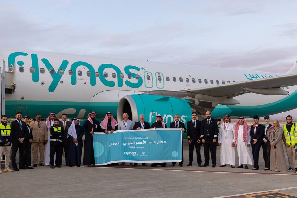 Red Sea International Airport welcomes first flynas flight from Dammam