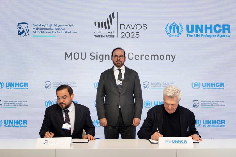 Davos 2025: MBRGI pledged $10 million to support UNHCR sustainable projects