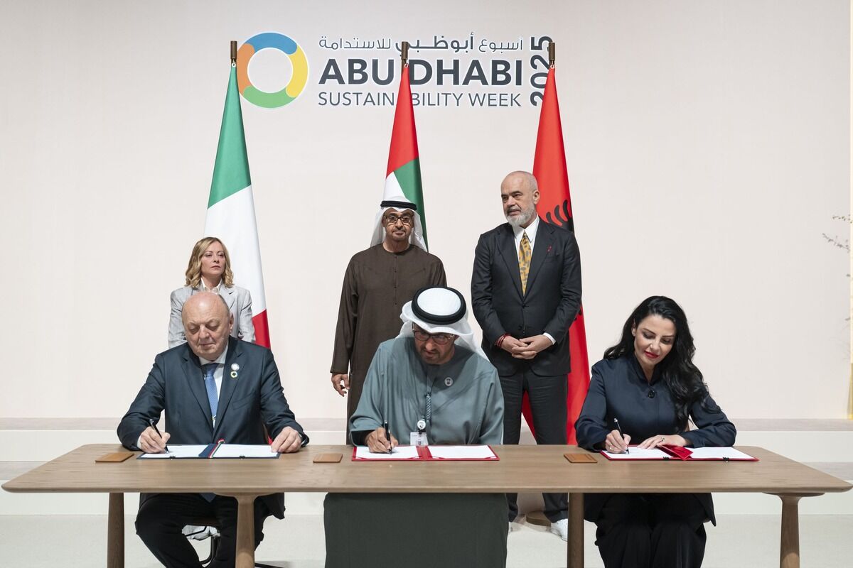 UAE Italy Albania renewable energy partnership 