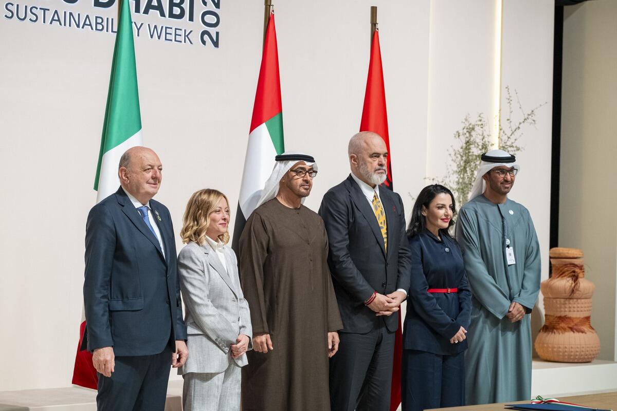 UAE Italy Albania renewable energy partnership