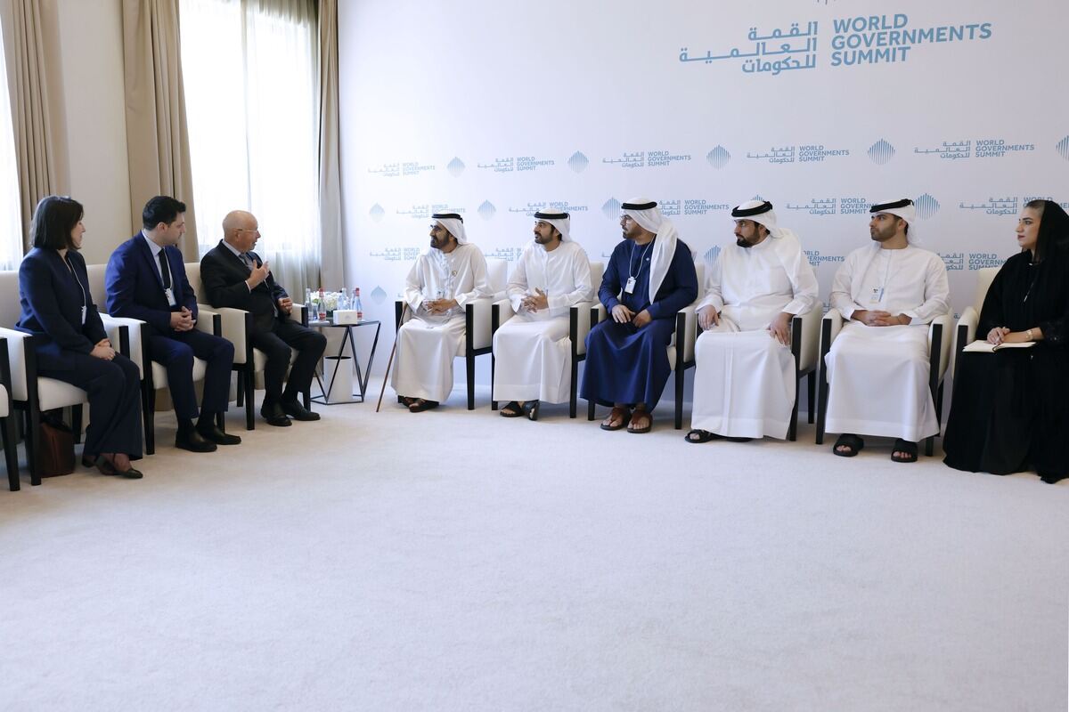 sheikh mohammed klaus schwab wsg 2025