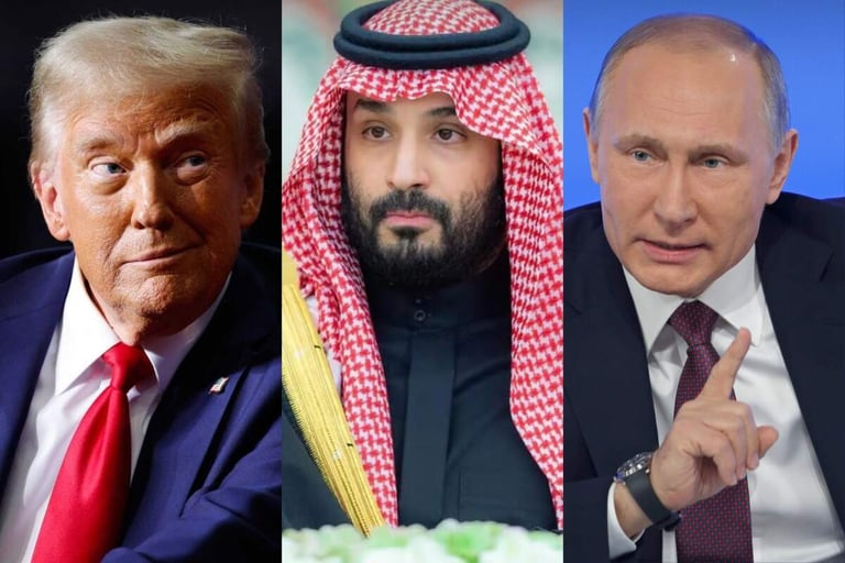 Trump says he expects first meeting with Putin in Saudi Arabia, involving Crown Prince Mohammed bin Salman