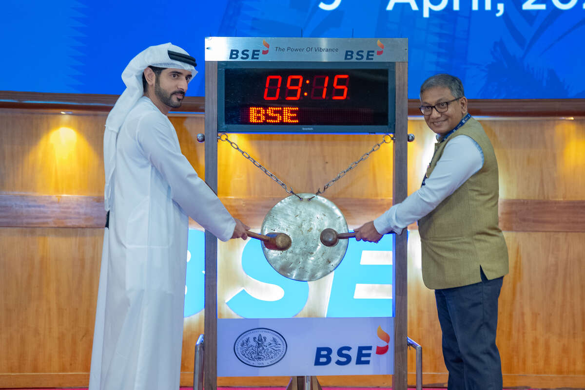 Sheikh Hamdan rings opening bell of Bombay Stock Exchange