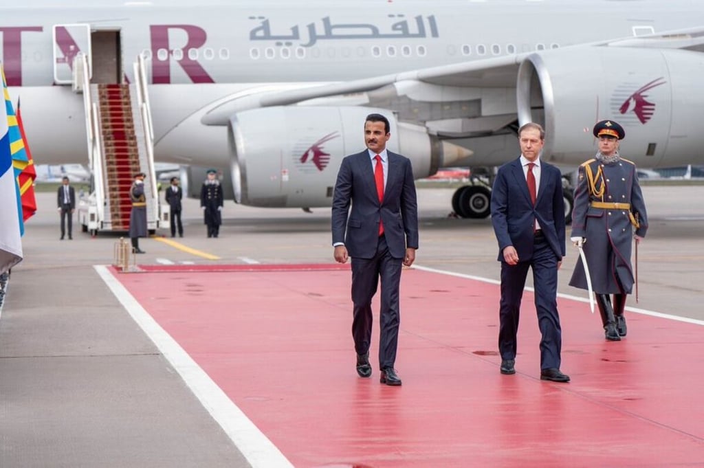 Qatar’s Sheikh Tamim arrives in Russia: Investment, energy cooperation in focus