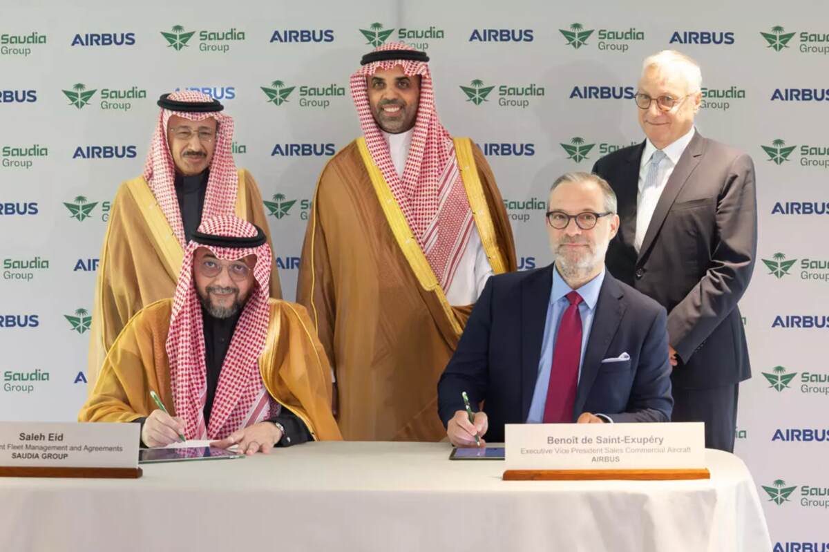 Saudia inks deal with Airbus to acquire up to 20 wide-body aircraft