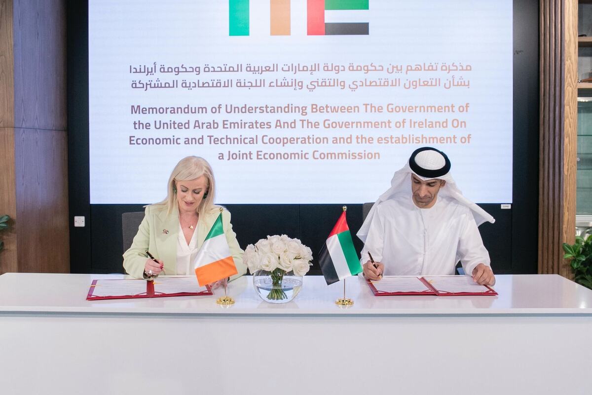 UAE, Ireland ink deal to enhance economic and technical cooperation as non-oil trade hits $1.1 billion