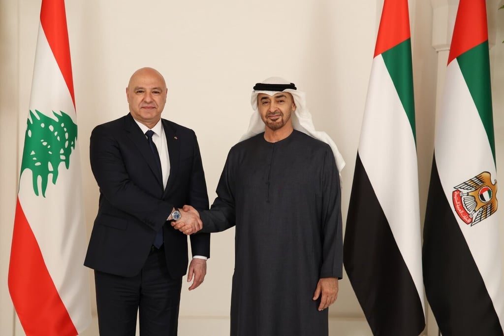 UAE President meets with President Joseph Aoun, affirms support for Lebanon’s development