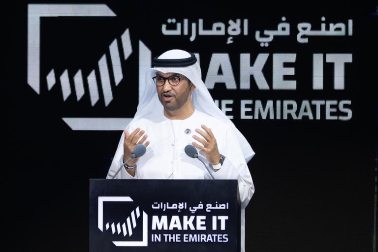UAE to offer $10.89 billion in financing solutions for industrial companies over 5 years, says Al Jaber
