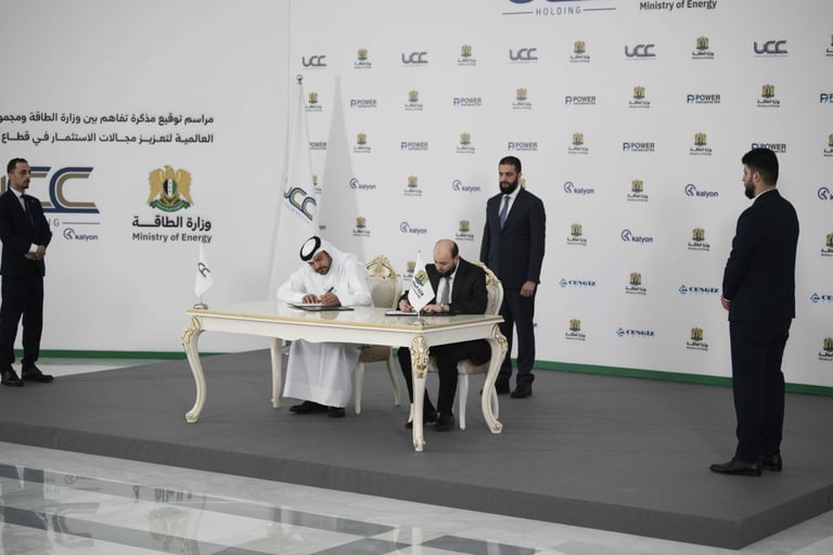 Qatar’s UCC Holding inks $7 billion deal with Syria to build five power plants