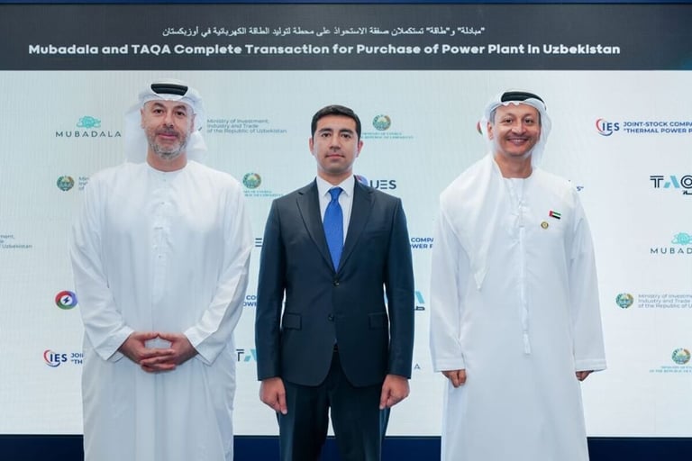 Abu Dhabi’s Mubadala, TAQA finalize acquisition of Talimarjan power plant to enhance energy supply in Uzbekistan