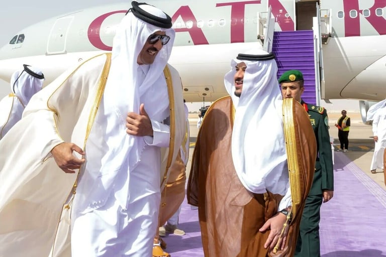 Qatari Amir arrives in Riyadh for GCC-U.S. Summit