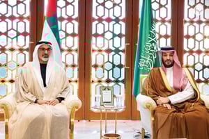 Abu Dhabi, Saudi Crown Princes discuss bilateral cooperation at GCC-U.S. Summit
