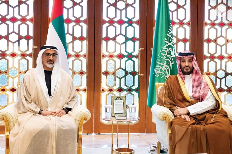 Abu Dhabi, Saudi Crown Princes discuss bilateral cooperation at GCC-U.S. Summit