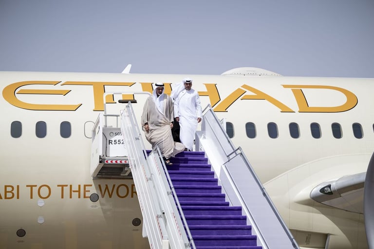 Abu Dhabi’s Crown Prince Sheikh Khaled arrives in Riyadh to attend GCC-U.S. Summit