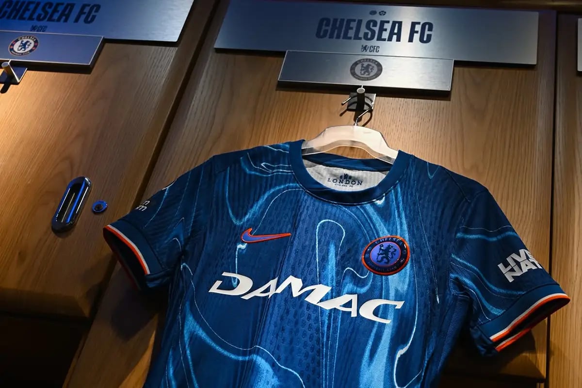 A Chelsea jersey with DAMAC