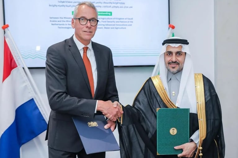 Saudi Arabia, Netherlands forge agriculture agreements with investments surpassing $114 million