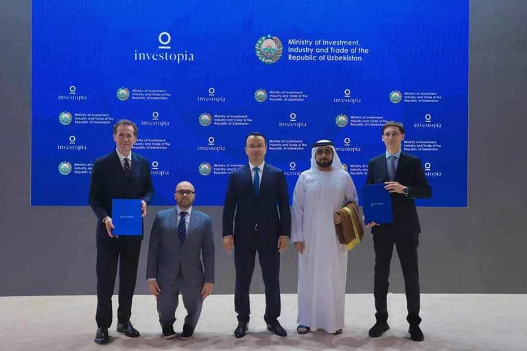 إنفستوبيا توقع مذكرة تفاهم مع أوزبكستان لتنظيم أول نسخة من حواراتها العالمية في 2026