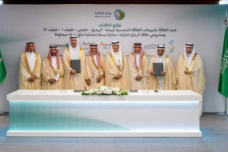 ACWA Power consortium inks $8.3 billion deals for seven renewable energy projects